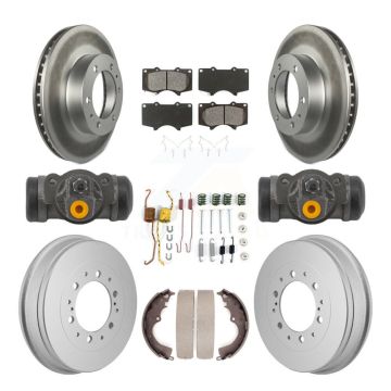 Front Rear Coated Disc Brake Rotor Semi-Metallic Pad And Drum Kit (9Pc) For Toyota Tacoma KGS-102891