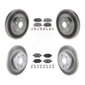 Front Rear Coated Disc Brake Rotors Semi-Metallic Pad Kit For Buick Encore Chevrolet Trax KGS-102916