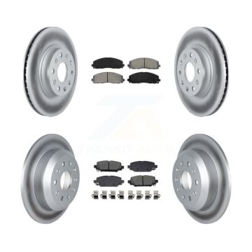Front Rear Coat Disc Brake Rotors Semi-Metallic Pad Kit For 2018-2020 Jeep Wrangler Sport KGS-102923