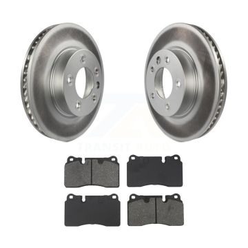 Front Coated Disc Brake Rotors And Semi-Metallic Pads Kit For Volkswagen Touareg KGS-102928