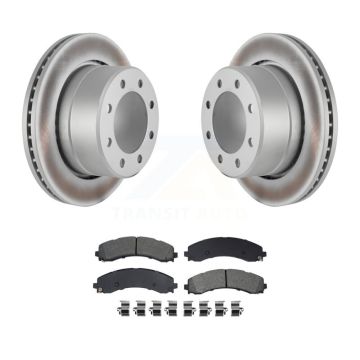 Rear Coat Brake Rotors Semi-Metallic Pad Kit For 2020-2021 Ram 3500 With Dual Wheels KGS-102932
