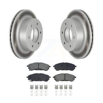 Rear Coated Disc Brake Rotors And Semi-Metallic Pads Kit For 2019-2023 Ford Ranger KGS-102933