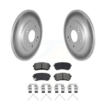 Rear Coated Disc Brake Rotors And Semi-Metallic Pads Kit For Hyundai Kona Kia Seltos KGS-102934