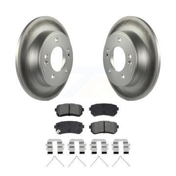 Rear Coated Disc Brake Rotors And Semi-Metallic Pads Kit For Hyundai Kona Kia Seltos KGS-102936
