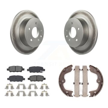 Rear Disc Coated Rotors Semi-Metallic Pads And Parking Shoes Kit For Nissan Altima Maxima KGS-103005