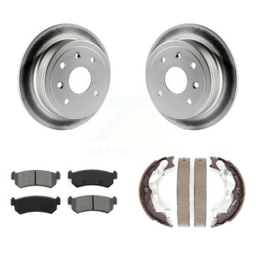 Rear Disc Coated Rotors Semi-Metallic Pads And Parking Shoes Kit For Suzuki Forenza Reno KGS-103032