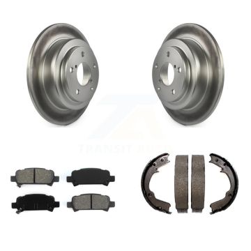 Rear Disc Coated Rotors Semi-Metallic Pads Parking Shoes Kit For Subaru Forester Impreza KGS-103051