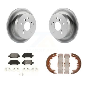 Rear Disc Coated Rotors Semi-Metallic Pads And Parking Shoes Kit For Toyota Camry Solara KGS-103092
