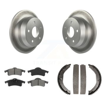 Rear Disc Coated Rotors Semi-Metallic Pads And Parking Shoes Kit For Jeep Grand Cherokee KGS-103145