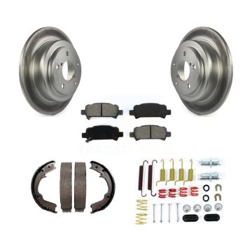 Rear Disc Coated Rotors Semi-Metallic Pads Parking Shoes Hardware Kit For Subaru Forester KGS-103407