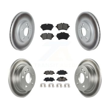 Front Rear Coat Brake Rotors Semi-Metallic Pad Kit For 2022 Mini Cooper S with GAS engine KGS-103576