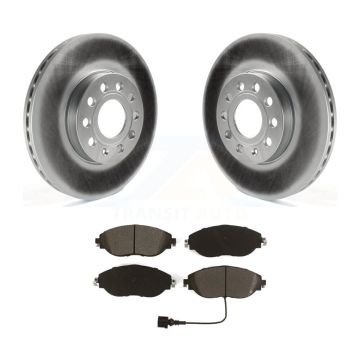 Front Coated Disc Brake Rotors And Semi-Metallic Pads Kit For 2022 Volkswagen Jetta 2.0L KGS-103598