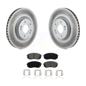 Front Coated Disc Brake Rotors And Semi-Metallic Pads Kit For Kia Optima KGS-103604