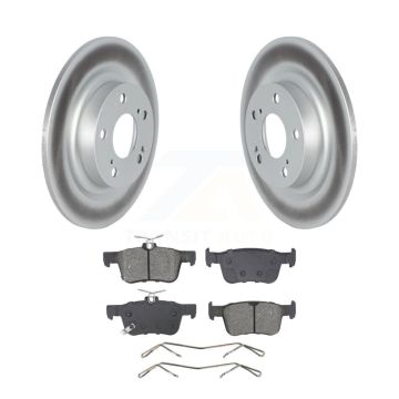 Rear Coated Disc Brake Rotors And Semi-Metallic Pads Kit For 2024 Acura Integra 2.0L KGS-103615