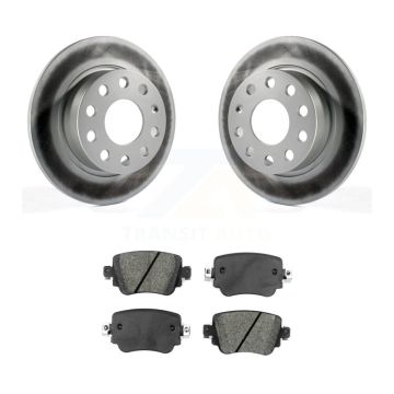 Rear Coat Disc Brake Rotors Semi-Metallic Pad Kit For Volkswagen Golf Alltrack SportWagen KGS-103617