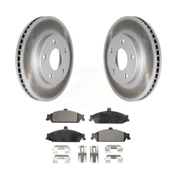 Front Coated Brake Rotor Ceramic Pad Kit For Pontiac Grand Am Chevrolet Malibu Oldsmobile KGT-100008