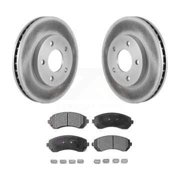 Front Coated Disc Brake Rotors And Ceramic Pads Kit For Buick Rendezvous Pontiac Aztek KGT-100015