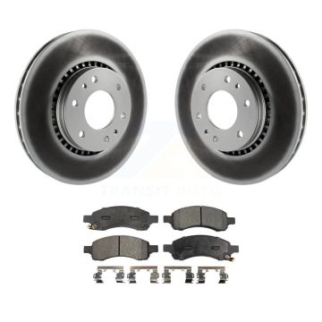 Front Coated Brake Rotor Ceramic Pad Kit For Chevrolet Trailblazer GMC Envoy XL EXT Buick KGT-100018