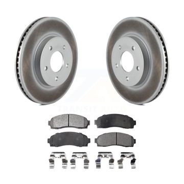 Front Coated Brake Rotor Ceramic Pad Kit For Saturn Vue Chevrolet Equinox Pontiac Torrent KGT-100021