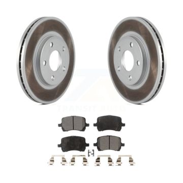 Front Coated Disc Brake Rotors And Ceramic Pads Kit For Chevrolet Malibu Pontiac G6 KGT-100031