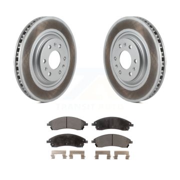 Front Coated Disc Brake Rotors And Ceramic Pads Kit For 2004-2009 Cadillac SRX KGT-100033