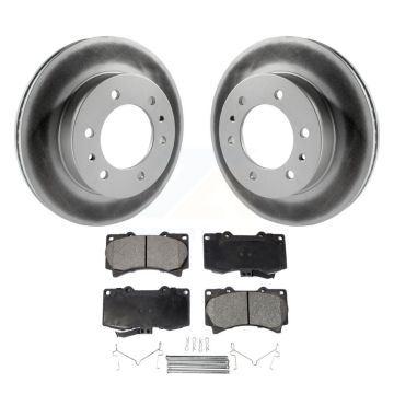 Front Coated Disc Brake Rotors And Ceramic Pads Kit For Hummer H3 H3T KGT-100040