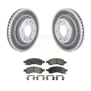 Front Coat Brake Rotors Ceramic Pad Kit For Chevrolet Trailblazer GMC Envoy Buick Rainier KGT-100041