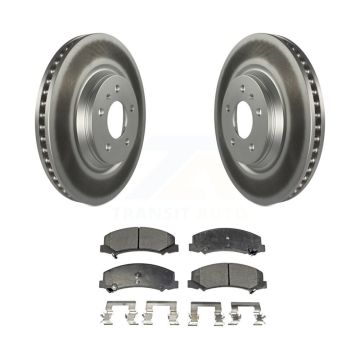 Front Coated Brake Rotors Ceramic Pad Kit For Buick Lucerne Chevrolet Impala LaCrosse DTS KGT-100044