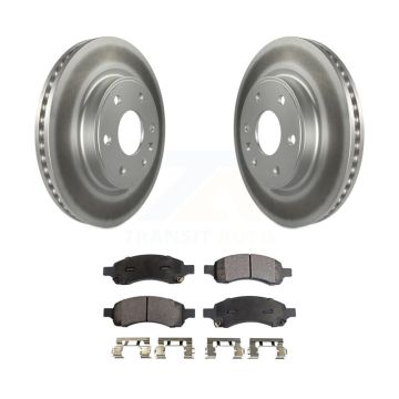 Front Coated Brake Rotors Ceramic Pad Kit For GMC Acadia Buick Enclave Chevrolet Traverse KGT-100049