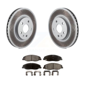 Front Coated Disc Brake Rotors And Ceramic Pads Kit For Cadillac CTS KGT-100051