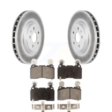 Front Coated Disc Brake Rotors And Ceramic Pads Kit For Chevrolet Camaro SS KGT-100058