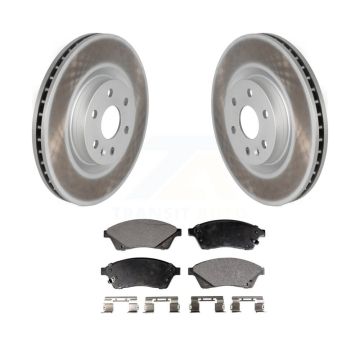 Front Coated Disc Brake Rotors And Ceramic Pads Kit For Cadillac SRX Saab 9-4X KGT-100059