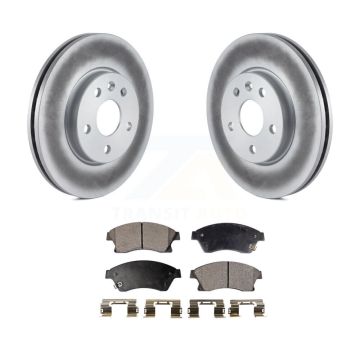 Front Coated Disc Brake Rotors And Ceramic Pads Kit For Chevrolet Cruze Sonic Limited KGT-100060
