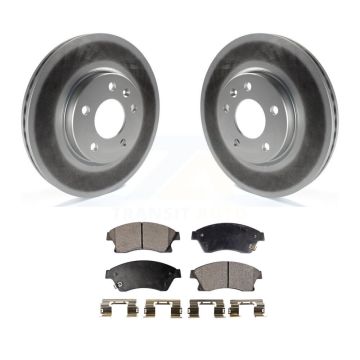 Front Coated Disc Brake Rotors And Ceramic Pads Kit For 2012-2013 Buick Verano KGT-100065