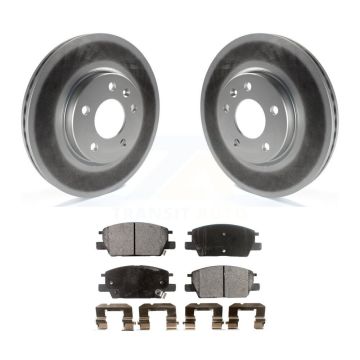 Front Coated Brake Rotor & Ceramic Pad Kit For Chevrolet Equinox GMC Terrain Malibu Buick KGT-100066