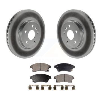 Front Coated Disc Brake Rotors And Ceramic Pads Kit For 2013-2014 Chevrolet Sonic RS KGT-100067