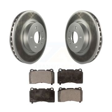 Front Coated Disc Brake Rotors And Ceramic Pads Kit For Cadillac ATS KGT-100070