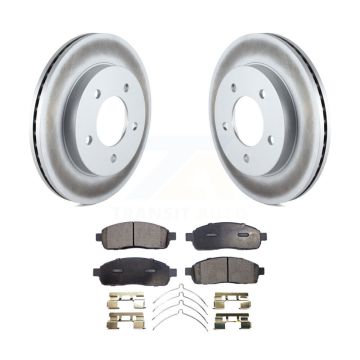 Front Coated Disc Brake Rotor & Ceramic Pad Kit For 2004 Ford F-150 4WD With 5 Lug Wheels KGT-100077