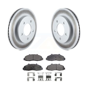 Front Coated Disc Brake Rotors And Ceramic Pads Kit For Ford F-150 Heritage 4WD KGT-100078