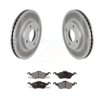 Front Coated Disc Brake Rotors And Ceramic Pads Kit For Ford Focus KGT-100083