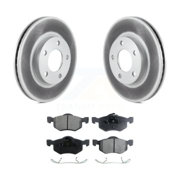 Front Coat Disc Brake Rotor Ceramic Pad Kit For Ford Escape Mazda Tribute Mercury Mariner KGT-100087