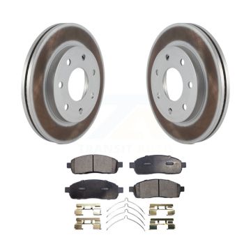 Front Coated Disc Brake Rotors And Ceramic Pads Kit For Ford F-150 Lincoln Mark LT 4WD KGT-100093