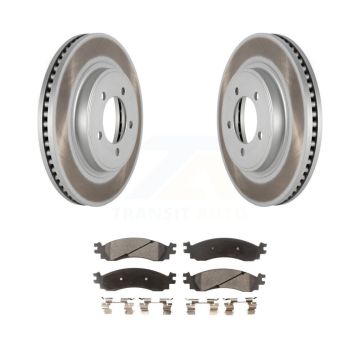 Front Coated Brake Rotor Ceramic Pad Kit For Ford Explorer Sport Trac Mercury Mountaineer KGT-100107
