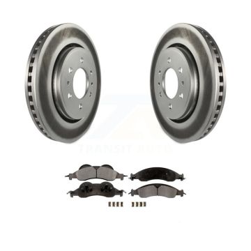 Front Coated Brake Rotors Ceramic Pad Kit For 2007-2009 Ford Expedition Lincoln Navigator KGT-100109