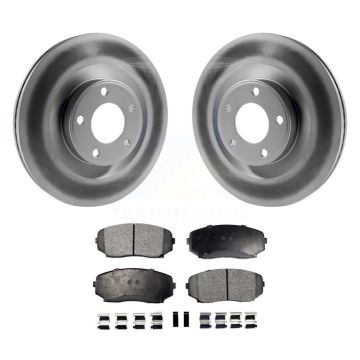 Front Coated Disc Brake Rotors And Ceramic Pads Kit For Ford Edge Lincoln MKX KGT-100111