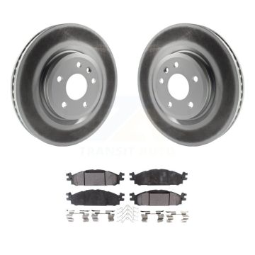 Front Coat Disc Brake Rotor Ceramic Pad Kit For Ford Explorer Flex Taurus Lincoln MKT MKS KGT-100119