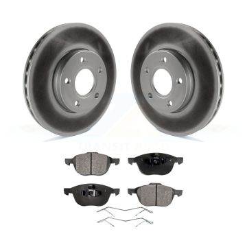 Front Coated Disc Brake Rotors And Ceramic Pads Kit For Ford Focus C-Max KGT-100125