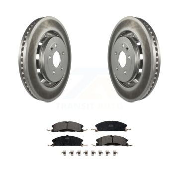 Front Coated Brake Rotor Ceramic Pad Kit For Ford Explorer Flex Taurus Police Interceptor KGT-100126