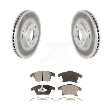 Front Coated Disc Brake Rotors And Ceramic Pads Kit For Ford Fusion Lincoln MKZ KGT-100127