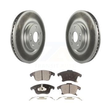 Front Coated Disc Brake Rotors And Ceramic Pads Kit For Ford Fusion Lincoln MKZ KGT-100128